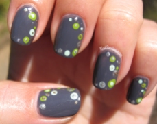 Jody Gray and Lime Dot Nails