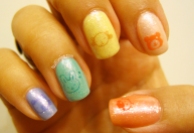 Kawaii Stamp Rainbow Glitter